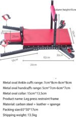 BDSM Furniture Female Sex Chair Obedience Bench Handcuffs, Ankle Cuffs and Collar,Adjustable a variety of positions for Couples,Carbon Steel - Image 6