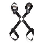 BDSM Restraint Set with Hand Cuffs, Ankle Cuffs, and Connecting Straps - PU Leather, For BDSM Bondage Games, Adult Sex Game Props, Multiple Position - Image 3