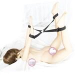 BDSM Restraint Set with Hand Cuffs, Ankle Cuffs, and Connecting Straps - PU Leather, For BDSM Bondage Games, Adult Sex Game Props, Multiple Position - Image 2