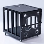 BDSM Furniture Bondage Table Box Sex Restraint Cage With Handcuffs Casters, For Couple Roleplay and Restraint, Carbon Steel&Wood - Image 7