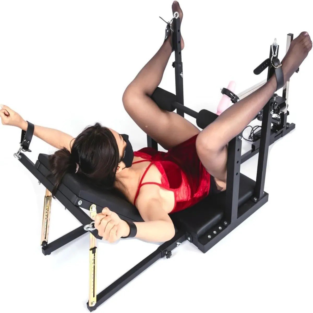 器械036 BDSM Sex Bondage Split Leg Sex Chair With Sex Machine And Vibrator Wand Stand - Image 1