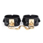 Genuine Leather Diamond-Pattern Handcuffs and Ankle Cuffs, Restraint Sex Toys, BDSM Restraint Toys for Adult Games. - Image 2