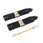 Genuine Leather Diamond-Pattern Handcuffs and Ankle Cuffs, Restraint Sex Toys, BDSM Restraint Toys for Adult Games. - Image 4