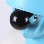 BDSM Blue Leather Head Masks with Detachable Eye Mask，PU Leather,With Mouth Gag,Adjustable Straps,For Use In BDSM Games - Image 6