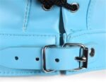 BDSM Blue Leather Head Masks with Detachable Eye Mask，PU Leather,With Mouth Gag,Adjustable Straps,For Use In BDSM Games - Image 7