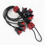 BDSM Rose Leather Sex Whip Black Red Spanking Fetish Accessories for Adult SM Cosplay Games - Image 2