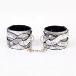 BDSM Alligator Pattern Handcuffs & Ankle Cuffs, PU Leather Material, Restraint Sex BDSM Toys, SM Fetish Toys for Couples Role-Play - Image 5