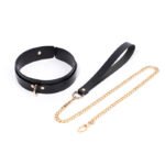 BDSM Genuine Leather Collar with Metal Lead Chain,Two Color Options For BDSM gatherings, Adult Erotic Play, And Role-Playing - Image 5