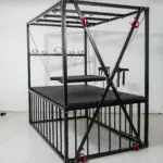 BDSM Large Multi-Functional Restraint Bed, Crafted From Carbon Steel, With A Suspension Swing, Wrist Cuffs, Ankle Cuffs, And Neck Collar,For SM Games - Image 4