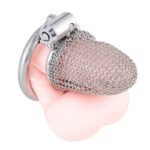 BDSM Stainless Steel Male Chastity Cage,Large Chastity Device With 3 Ring Sizes, Invisible Lock for Man Penis Exercise Bondage Gear & Accessories Lightweight Adult Sex Toys - Image 5