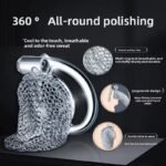 BDSM Stainless Steel Male Chastity Cage,Large Chastity Device With 3 Ring Sizes, Invisible Lock for Man Penis Exercise Bondage Gear & Accessories Lightweight Adult Sex Toys - Image 2