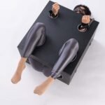 BDSM Bondage Restraints Sex Furniture Box Cage,Training Sexual Toys with Open Legs Handcuffs Ankle Cuffs, SM Toys For Couples,Layered Wood - Image 3