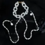 BDSM Pearl Necklace With Pearl Nipple Clamps,Nipple Clips for Adult Play Adjustable Clamps with Chains Stimulates Women, Sensory Game Play Adult Toys - Image 2