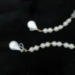 BDSM Pearl Necklace With Pearl Nipple Clamps,Nipple Clips for Adult Play Adjustable Clamps with Chains Stimulates Women, Sensory Game Play Adult Toys - Image 4