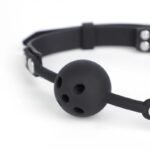 BDSM Leather Restraints Ball Mouth Plug Silicone Bondage Ball Gag Silicone Bondage Ball Gag for Sex, BDSM Restraints Toys Sex Gag Muzzles - Image 4