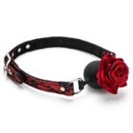 BDSM Silicone Rose Mouth Ball Gag- Doltish Breathable Sex Gag,Bondage Restraints BDSM Adult Toys for Men Women and Couple