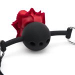 BDSM Silicone Rose Mouth Ball Gag- Doltish Breathable Sex Gag,Bondage Restraints BDSM Adult Toys for Men Women and Couple - Image 3