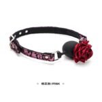 BDSM Silicone Rose Mouth Ball Gag- Doltish Breathable Sex Gag,Bondage Restraints BDSM Adult Toys for Men Women and Couple - Image 4