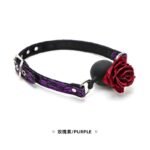 BDSM Silicone Rose Mouth Ball Gag- Doltish Breathable Sex Gag,Bondage Restraints BDSM Adult Toys for Men Women and Couple - Image 5