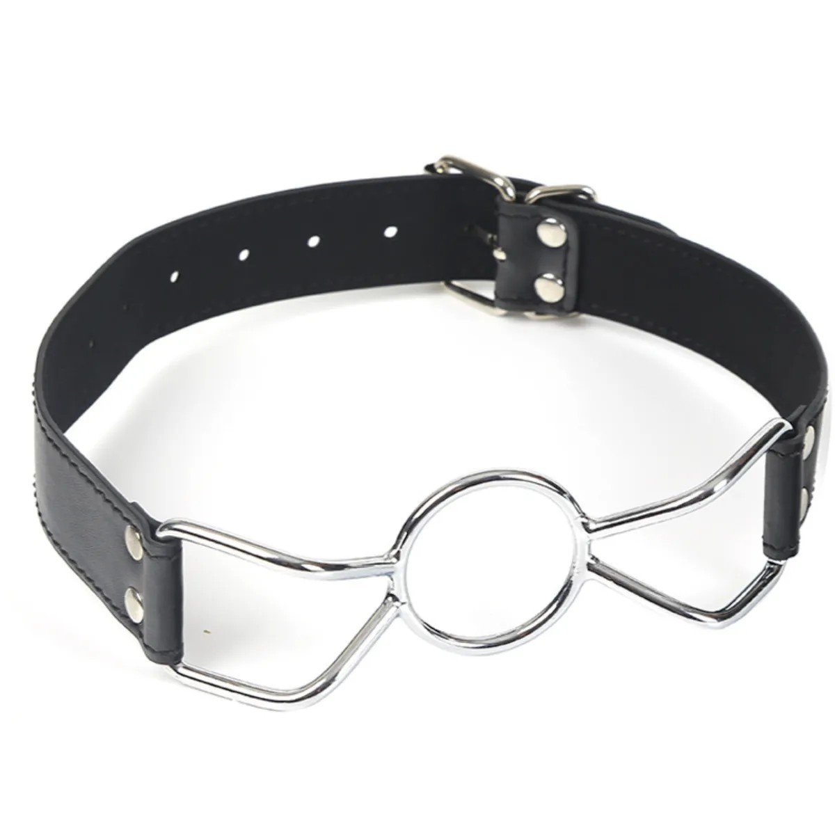 口塞008 BDSM Metal Open Mouth Gag BDSM Oral O Ring Gag Bondage Restraints for Female,Adult Sex Games,Coules'Role-Play - Image 1