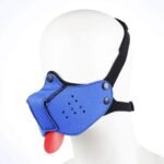 BDSM Puppy Hood Mask with Removable Tongue,Hand-Stitched, Breathable, Adjustable Straps, For BDSM play. - Image 2