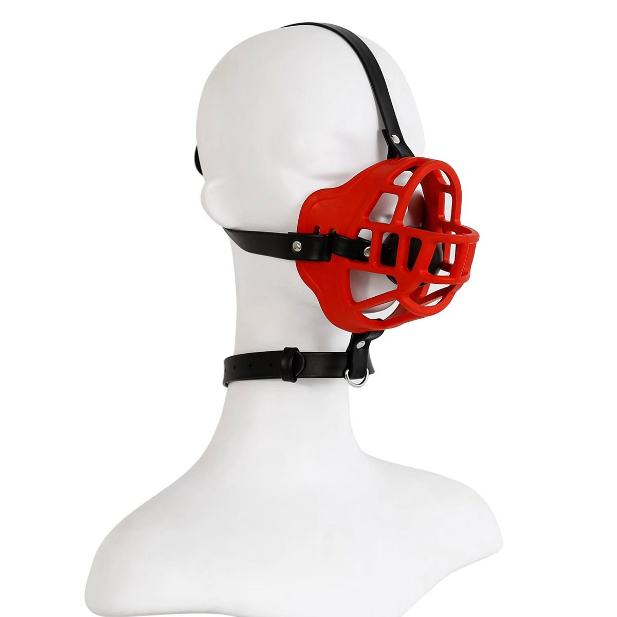 口塞004 BDSM Bondage Horse Hood,Sex Mask,With Mouth Gag,Adjustable Straps,PU Leather,For Couples' SM Games - Image 1