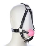 BDSM PU Leather Ball Gag and Blindfold Set, Adjustable Straps, For Adult Sex Toys, BDSM Discipline Games, And Couples Role-Playing. - Image 4