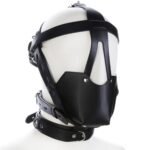 BDSM Sexy Sexual Headgear,Horse Mask,PU Leather,Detachable With Mouth Gag And Neck cuffs