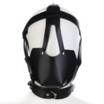 BDSM Sexy Sexual Headgear,Horse Mask,PU Leather,Detachable With Mouth Gag And Neck cuffs - Image 2