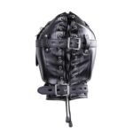 BDSM Adjustable Leather Hood,Punk Mask,For Any SM Cosplay or Themed Party,Toilet-Themell Gag Design - Image 3