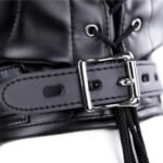 BDSM Adjustable Leather Hood,Punk Mask,For Any SM Cosplay or Themed Party,Toilet-Themell Gag Design - Image 4