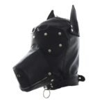 BDSM Unique Leather Masks (Dog Head Masks) with Hollow Out Eyes,For Couples' Role-Play,PU Leather,Zippered Mouth Opening - Image 3