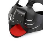 BDSM Black Dog Hood, Fetish Mask, Made Of PU Leather With Cut-Out Openings For Eyes and Mouth, For Couples'Role-Play - Image 3