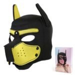 BDSM Handmade Full Dog Face Mask,Free Size Removable Neoprene For Cosplay Games - Image 2