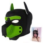 BDSM Handmade Full Dog Face Mask,Free Size Removable Neoprene For Cosplay Games - Image 5