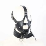 BDSM Horse Type Headgear,With Mouth Gag,Adjustable Straps And Pu Leather For Cosplay Games