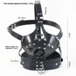 BDSM Horse Type Headgear,With Mouth Gag,Adjustable Straps And Pu Leather For Cosplay Games - Image 5