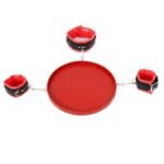 BDSM Slave Role-Play Toy Set, Includes a Wooden Tray With Collar, Handcuffs, And metal connecting Chain. For BDSM Games, Couples' Erotic toys