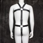 BDSM Men's Body Chest Harness Belt Strap, PU Leather Punk Harness Belt with Adjustable Buckles, Cosplay Costume Nightclub Clubwear Party Club Masquerade Fetish Bondage - Image 3