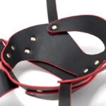 BDSM Adjustable Leather Rabbit Mask,Punk Black Cat Mask,For Birthday Easter Halloween Masquerade Cosplay Party - Image 4