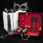 BDSM Genuine Leather 8 Pcs Adult BDSM Sex Toys for Men Women and Couples. Sex Bondage BDSM kit Restraints.