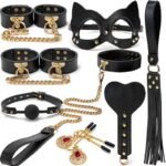 BDSM Genuine Leather 8 Pcs Adult BDSM Sex Toys for Men Women and Couples. Sex Bondage BDSM kit Restraints. - Image 3