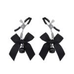 BDSM Bow Bell Nipple Clamps, Multi-Color Options, Suitable for Couples BDSM Games, Female Breast Stimulation Training, Sex Toys