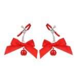 BDSM Bow Bell Nipple Clamps, Multi-Color Options, Suitable for Couples BDSM Games, Female Breast Stimulation Training, Sex Toys - Image 4