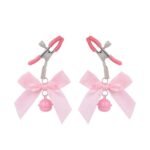 BDSM Bow Bell Nipple Clamps, Multi-Color Options, Suitable for Couples BDSM Games, Female Breast Stimulation Training, Sex Toys - Image 3