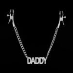 BDSM Letter Charm Nipple Clamps,Adjustable Adult Toys for BDSM/Beginner Women’s Sexual Pleasure Bondage Accessories