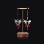 BDSM Bat-Shaped Nipple Clamps With Ruby Pendant, For Adult Nipple Stimulation toys, BDSM Play Training, And Adult Sexual Toys