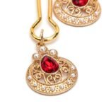 BDSM Ruby Nipple Clamps Set with Diamonds, Nipple Toys Nipple Clips Women Sex Toys with Jewelry, Adjustable Breast Clamps Female - Image 2