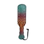 BDSM Crocodile-Embossed Leather Spanking Paddle,Slut Leather SM Tool with Rivet for Extra Sensation Flirt Sex Restraint Bondage Adult Sex Toy for Couples'Role-Play - Image 4