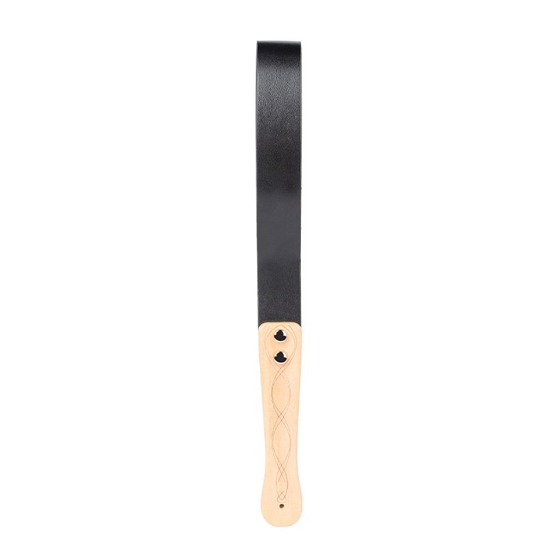 拍子021 BDSM Sex Game Paddle Whip - Comfortable Leather Wooden Handle Sex Whip - Adult BDSM Role-Playing Tied with a Whip Device Role-Playing Paddle - Horse Whip Couple Sex Whip - Image 1